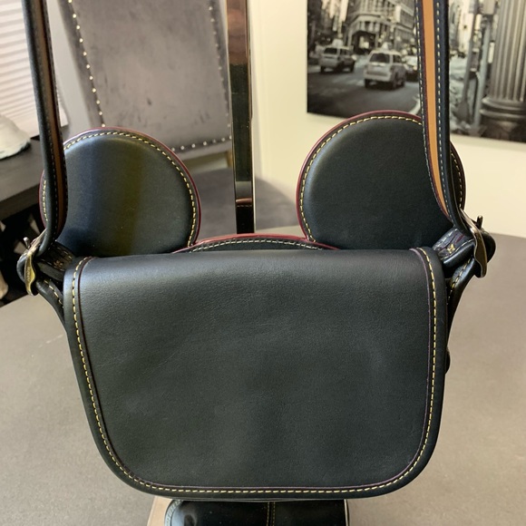Coach Handbags - Disney~Coach PATRICIA Mickey Ears Leather
Crossbody Handbag Black EUC